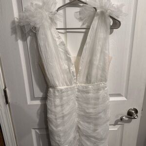 Petal and Pup White Channing Mini Dress